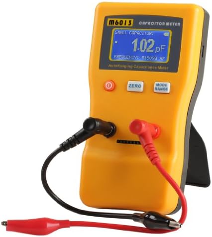 Jingyan M6013 Digital Auto Ranging Capacitance Meter Tester Capacitor Tester Rang from 0.01pF to 47000uF with Accuracy up to 0.01, Refresh Time up to 0.2s and High Resolution of 5 Digit