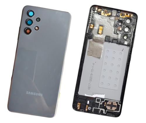 Image of Rear Back Battery Panel Cover Shell Case with Camera Lens and Logo for Samsung Galaxy A32 4G SM-A325F /DS (Awesome Black)