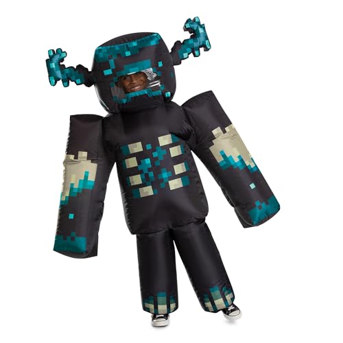 Combinaison Minecraft Warden gonflable pour animation anniversaire et halloween