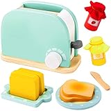 【Bunte Küchenmaschine】Unsere Holzspielzeug sind leicht und farbenfroh, mit mehreren Schichten sanfter Farben, die nicht leicht zu entfärben sind. Sie trainieren die praktische Fähigkeit von Kindern und das imaginäre Spiel. Kinder würden viel Zeit damit verbringen, verschiedene Farben und Formen zu lernen, und Eltern könnten es endlich Mach eine Pause.