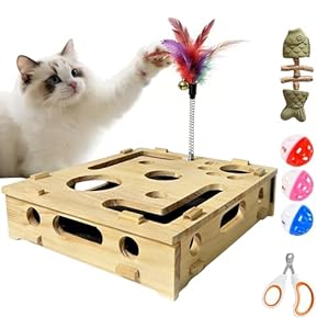 Katzen Kratz Puzzle-，Katze Kratzbrett-kratzpuzzle-spielbox f&uuml;r Katzen: stressfreie Alternative zu nagelknipsern und nagelschleife (Detachable)