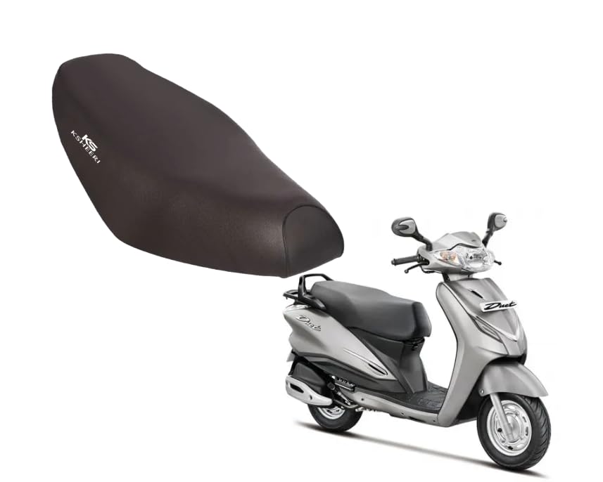 KSHEERI Duet Scooty Seat Cover Protect from Rust and Dust, PU Leather Waterproof Durable Seat Cover (Black)-image-38