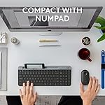 Logitech K585 Multi-Device Slim Wireless Keyboard, Built-in Cradle for Device; for Laptop, Tablet, Desktop, Smartphone, Win/Mac, Bluetooth/Receiver, Compact, Easy Switch, 24 Month Battery - Graphite - Image 3