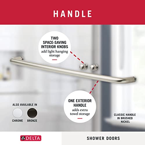Delta Tmcn606-Nik-R Classic Sliding Bathtub Door, Brushed Nickel #TOP3