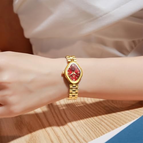 Image of OLEVS Watch Gold Ladies Luxury Easy to Read Small Wrist Watches for Women | Original Import Dress Gift,Diamond,Easy to Read Chronograph women's Watch