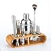 Shakery do koktajli Modern Bartender Kit: 11 szt. Ultra Premium Bar Narzędzia z stojakiem z drewna - Niesamowity profesjonalny i domowy pasek do rzemiosła każdego koktajlu do perfekcji! - Zestaw narzę