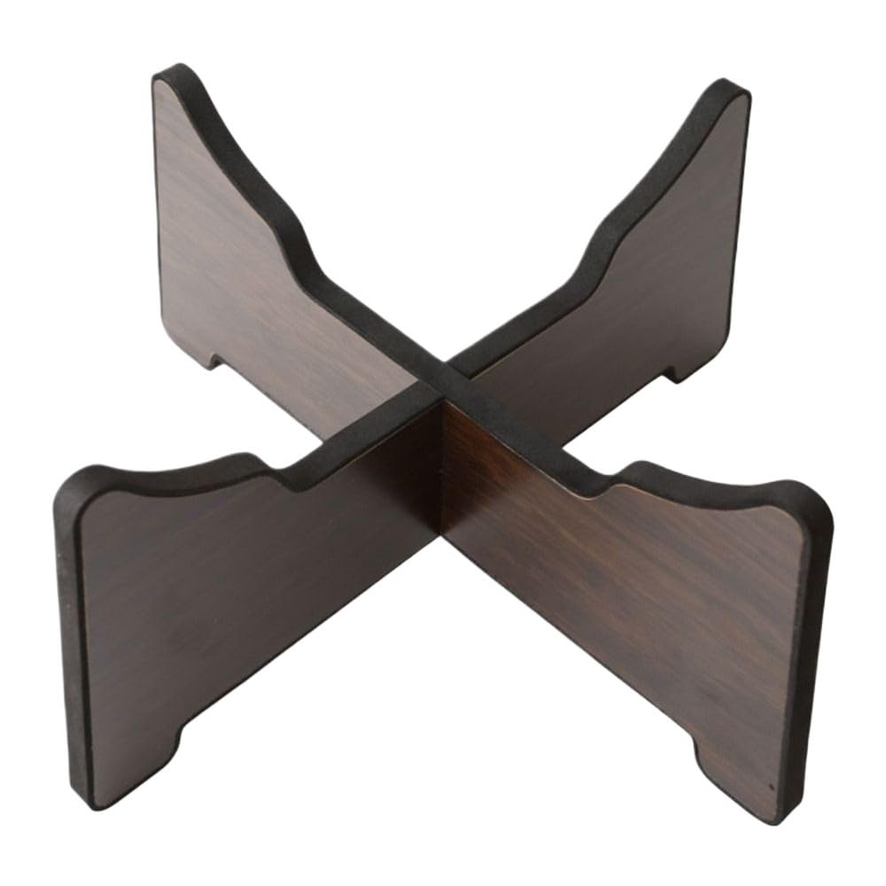 Handpan-Trommelständer Aus Holz – Abnehmbar, Passend For 6-12 Zoll Trommeln/Snare-Drums, Mit Silikonbeschichtung(Dark Brown-M)