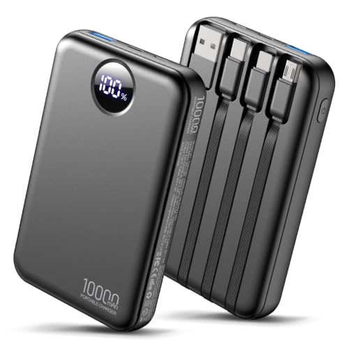 Zmmyuluo Portable Charger with 4 Built-in Cables...