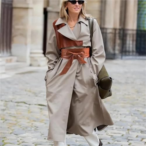 Woman Wide Leather Belt Obi Belt Self Tie Cinch Belt Wrap Around Bowknot Waistband Bright Color For Dress 1 piece(Black)2