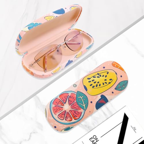 Image of PERFECTSIGHT Hard Shell Eyeglasses Case, PU Leather Protective Glasses Case, Cute Eyeglass Case for Women Men Girls