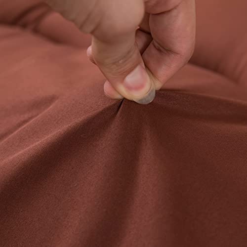 Image of MAXYOYO Japanese Floor Mattress Futon Mattress, Thicken Tatami Mat Sleeping Pad Foldable Roll Up Mattress Boys Girls Dormitory Mattress Pad Floor Lounger Cushion and Sofas, Coffee, Full