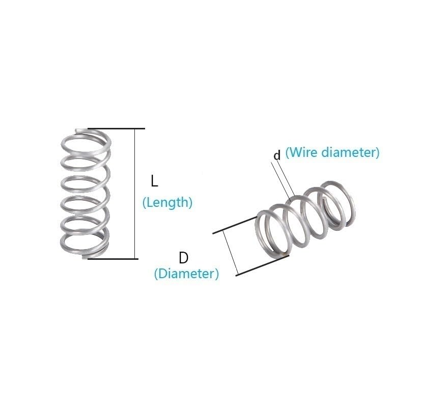 10 sztuk 1.5mm średnica drutu sprężyna dociskowa ze stali nierdzewnej powrót typu Y małe sprężyny dociskowe 10/11/12/13mm OD 10-50mm L(1.5mmx10mmx35mm)