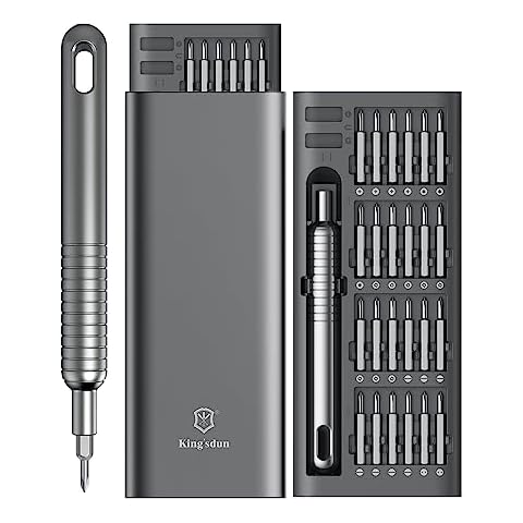 Kingsdun 51 in 1 Precision Screwdriver Set, Portable Screwdriver Set with 48 Magnetic Bits Torx Hex Screwdriver for iPhone, Laptop, PC, Watch, Glasses Cover