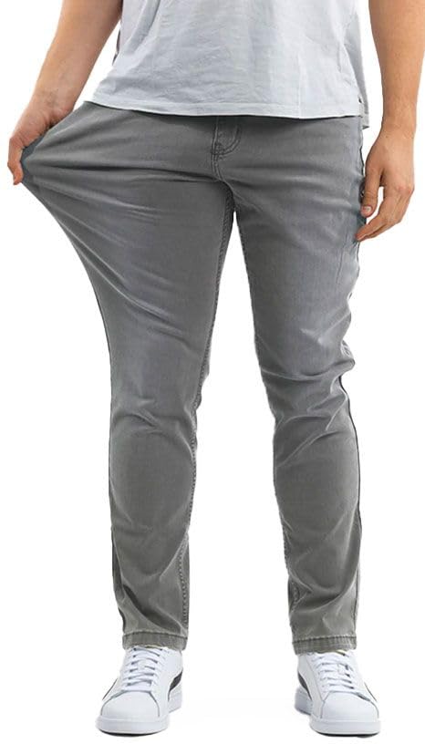 Mugsy Mens Jeans, Classic Fit, Stretch Denim Jeans for Men, Comfortable, 4-Way Stretch, Flexible Pants, Size Up If Needed