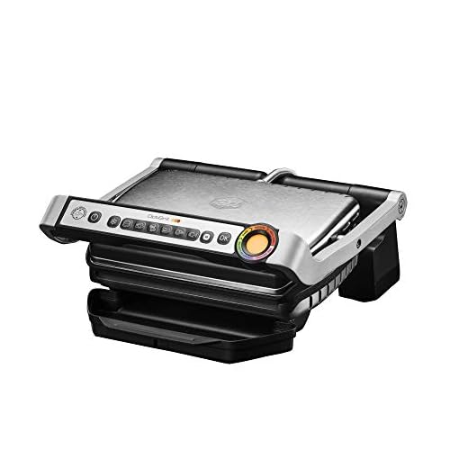 OBH NORDICA GO702DS0 Optigrill Elektrisk Grill Rostfritt Stål 6 Automatiska Tillagningsprogram Extra Stort Dropptråg Non-Stick Beläggning 2000 W