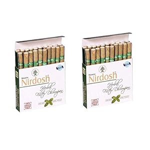 Nirdosh Nicotine & Tobacco Free Herbal Cigarettes- Export Quality – 40 Cigarettes (2 Packs)