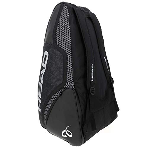HEAD Djokovic 9R Supercombi tennistas voor volwassenen, zwart/wit, 77 x 35 x 39 cm - Image 5