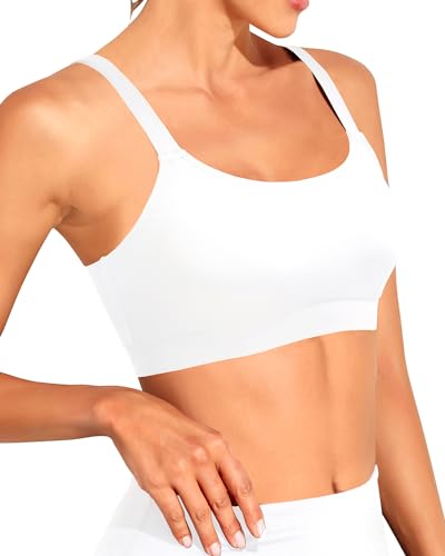Image of Tempt Me Women Sports Bra Swim Crop Tops Only | Scoop neck, Bathing suits top, Removable cups, Adjustable straps