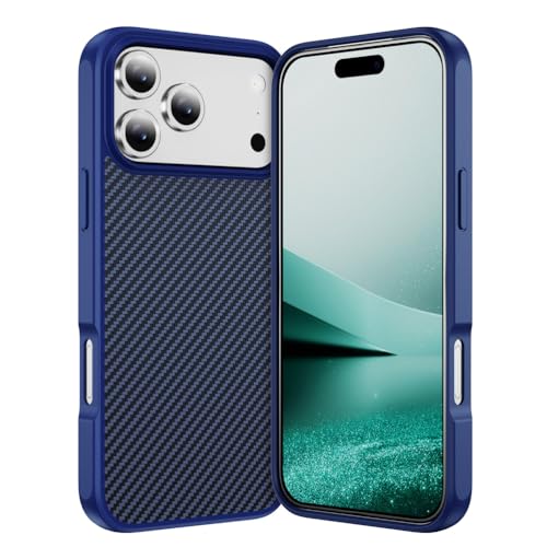 Coque iPhone 17 Pro Max fibre de carbone au style givré élégant et épuré