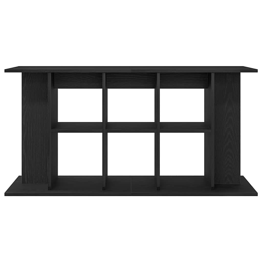 Soporte para acuario de madera de color negro, 120 x 40 x 60 cm, estable, con armario de almacenamiento y estante, estructura de muebles para peces, accesorios y filtro en el salón