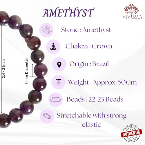 7 Chakra Bracelet - Handmade Healing 8 mm Crystal & Gemstone Stretch Bracelet for Spiritual Balance, Positivity, Good Luck, Money & Prosperity Unique Gift for Women Mom valentine3