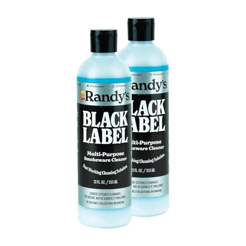Randys Black Label Cleaner - (12 fl oz) - Best Multipurpose Surface Cleaning Solution for Glass Tops Metal and Ceramic Surfaces - Glass Top Cleaner for Streak-Free Finish - 02-Pack