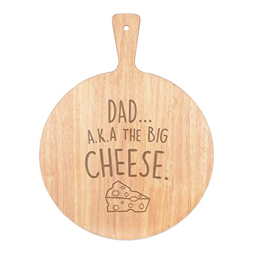 Encargo Personalizado Cualquier Nombre Aka The Big Queso Tabla de Quesos Paleta Bandeja Mango Redondo de Madera 45x34cm