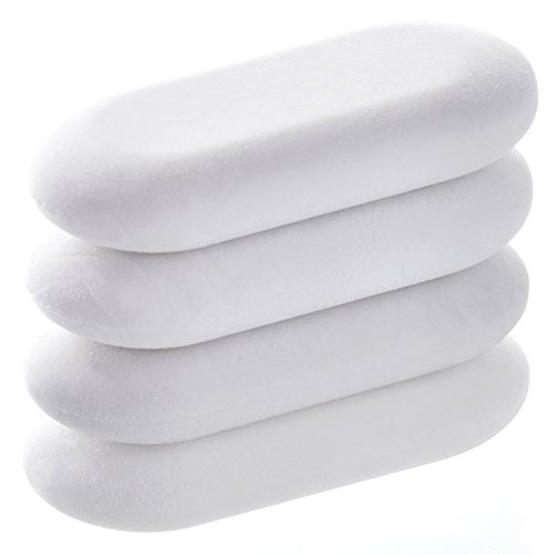 Emraw White Oval Soft Pencil Mark Eraser Rubber For School, Office, Art, Drawing (4-Pack) #TOP4