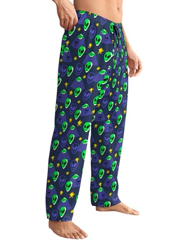 Men's Pajama Pants with Pockets Elastic Waistband Lightweight Breathable Sleep Pants for Men Soft Lounge Pants3