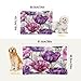 KJIZMO Purple Tulip Dog Bed Mat, Soft Comfortable Warm Crate Pad with Anti-Slip Bottom, Machine Washable Pet Mattress for Pets Sleeping for Large Medium Dogs & Cats 36x24in