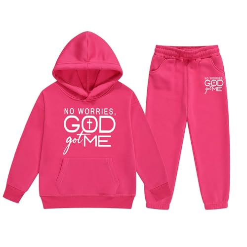 Ensemble d'hiver pour filles en polaire avec sweat à capuche fleuri et jogging confortable de 2 à 14 ans