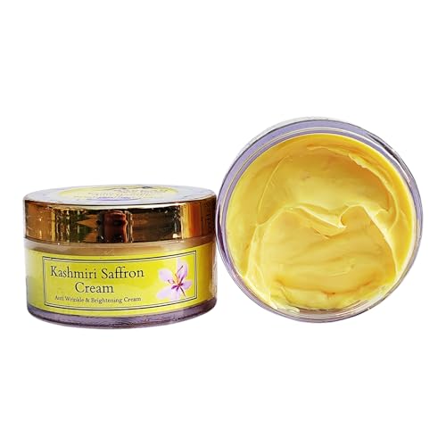 Saffron Face Cream - Kashmiri Saffron Anti Wrinkle Brightening Cream - Kashmiri Kesar Cream