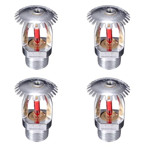 Wuyangcun Feuer-Sprinklerkopf, 1,27 cm, NPT, 68 °C, Pendel-Typ, 4 Stück, Kupfer, Chrom, K80, schnelle Reaktion, automatischer Feuersprinkler Wuyangcun Feuer-Sprinklerkopf, 1,27 cm, NPT, 68 °C, Pendel-Typ, 4 Stück, Kupfer, Chrom, K80, schnelle Reaktion, automatischer Feuersprinkler