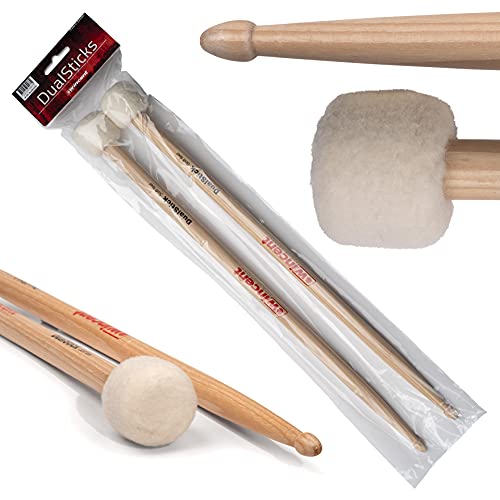 Drumsticks Dual Stick WDS Double Ended Soft Felt Mallet
