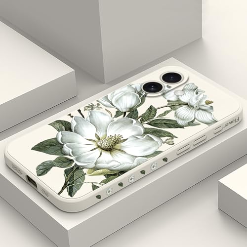 Coque iPhone 16 en silicone blanc avec doublure microfibre anti-rayures de 6,1 pouces
