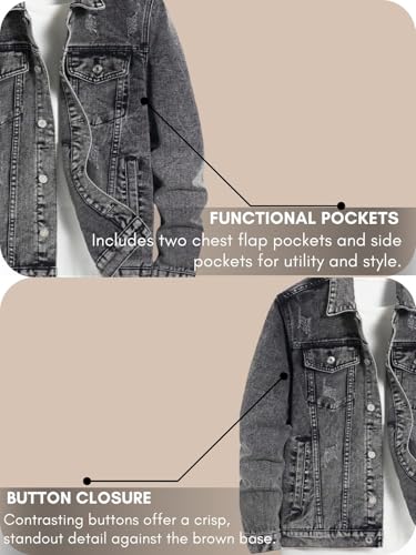 Image of GRECIILOOKS Men'S Denim Jacket | Classic Regular Fit Jeans Jacket For Men | Stylish Branded Jackets For Men - Timeless Casual Wear