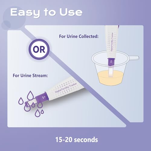Image of LH One Step Ovulation Test, Digital Fertility Testing System, Ovulation Test with Digital Results, 15 Digital Ovulation Tests, 1 Digital Fertility Tracker
