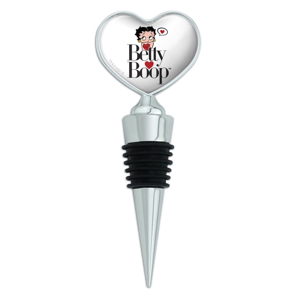 Betty Boop Heart Logo Heart Love Wine Bottle Stopper