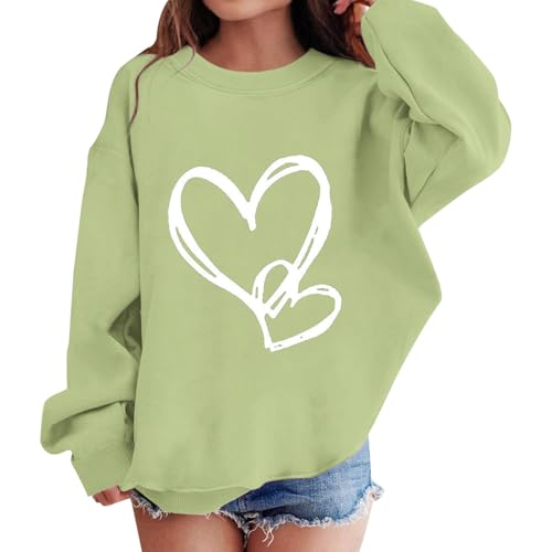 Girls Oversized Cute Sweatshirts Long Sleeve Crew Neck Cotton Pullover Tops Clothes Teen Kids 𝗣reppy Sweater for Boys
