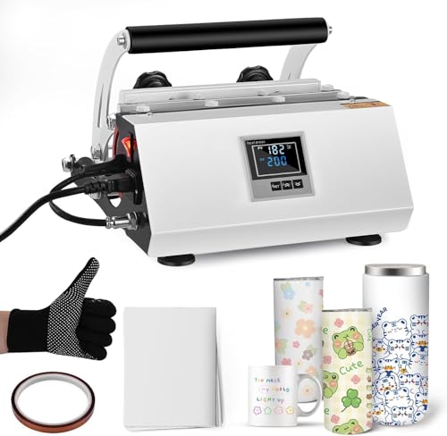 Prensa Térmica para Tazas 20-30oz Máquina de Prensado de Tazas Prensa de Calor para Tazas de Sublimación para tazas de cerámica, tazas de vidrio y tazas de metal