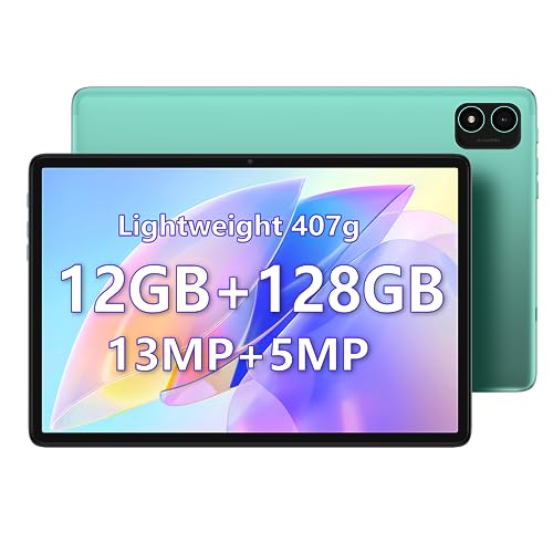TECLAST P40S Android12 Tablet 10.1 Pollici 12GB RAM+128GB ROM(TF 1TB), MTK Octa-Core 2GHz, 2.4G/5G WiFi, 1280x800IPS, BT5/Camara13MP/GMS/GPS/OTG/Face ID/Type-C/Metal-2023
