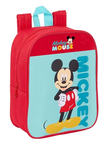 MICKEY MOUSE - Mochila Infantil, Mochila Niño, Mochila Escolar, Adaptable a Carro, Ideal para Guardería, Cómoda y Versátil, Calidad y Resistencia, 22x10x27 cm MICKEY MOUSE - Mochila Infantil, Mochila Niño, Mochila Escolar, Adaptable a Carro, Ideal para Guardería, Cómoda y Versátil, Calidad y Resistencia, 22x10x27 cm