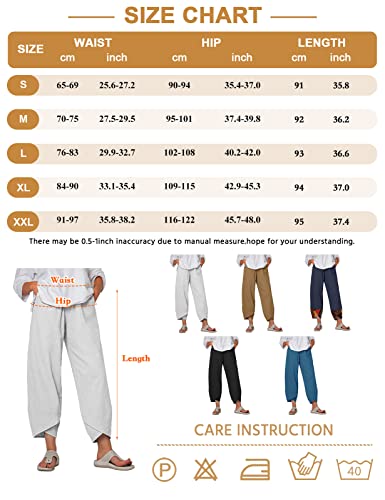 Yuson Girl Damesbroek, losse pasvorm, hippie, elastische taille met zakken, cropped wijde pijpen, zomer, boho, bloemenprint, katoen, losse broek - Afbeelding 7