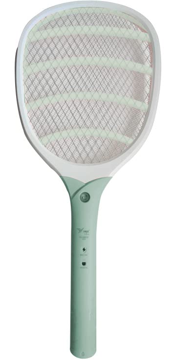 YAGE by Rozzby D003 Mosquito Swatter Racket with 500 mAh Lithium USB Chargeable Battery (Grey, 30 Days Stand by with One Charge) (Grey)