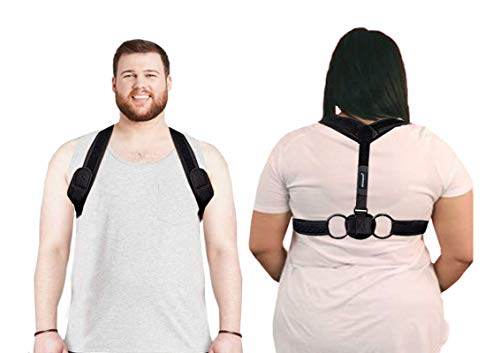 Airesupport Discrete Posture Corrector with Clavicle Support Improves Bad Posture, Comfortable Chest Posture Brace for Upper Back Support, Best Posture Corrector for Men & Women (Large, XL, XXL)