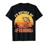 Photo Gallery io d rather be fishing retro vintage fisherman funny fishing maglietta Photo Gallery io d rather be fishing retro vintage fisherman funny fishing maglietta