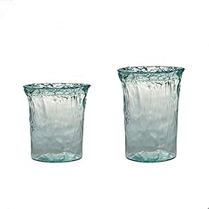 Handgemaakte Glazen Vaas Transparant Thuis Woonkamer Slaapkamer Kantoor Tv Drama Aanrecht Vaas Simulatie Bloem Gedroogde Bloem Decoratie Vaas 30x22x18 Cm, 25x18x14 Cm, 2 Stuks