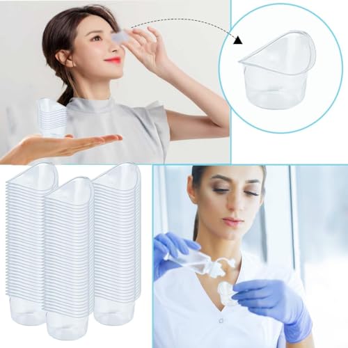 YXCCSE 150Pcs Disposable Eye Wash Cups Eye Flush Cleaning Cup, 5ml Plastic Eye Rinse Cleaning Cup Portable Disposable Measuring Cup for Rinse and Flush