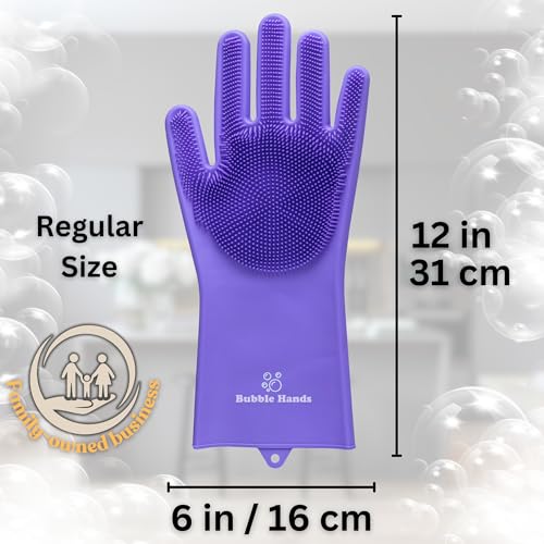 Image of Dog Shampoo Gloves for Bathing - Silicone Dog Washing Gloves with Bristles - Pet Hair Removal Glove for Dogs & Cats - Puppy Essentials - Dog Grooming Supplies & Accessories - Shampoo Brush for Pets