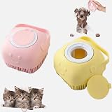 2-Pieces Pack Of Dog Bath Brush Cat Bath Brush, Pet Grooming Soothe Massage Brush With Shampoo Dispe